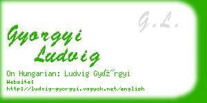 gyorgyi ludvig business card